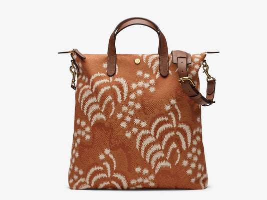 Shopper - Palm Jacquard/Cuoio