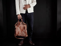 Shopper - Palm Jacquard/Cuoio