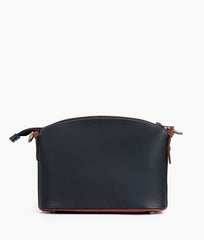 Black and rust dome cross-body bag