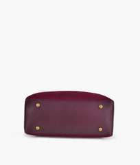 Burgundy suede mini bag