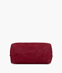 Burgundy suede mini bowling bag