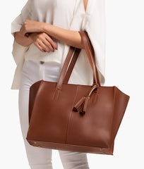 Horse brown over the shoulder tote bag