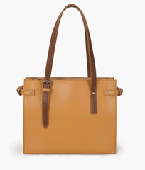 Mustard satchel tote bag